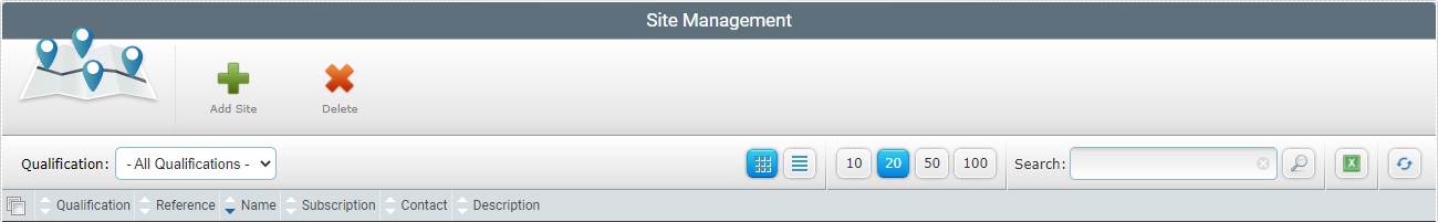 Site Management Navigation