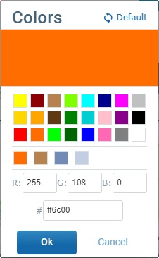 Widget Colors Pop Up