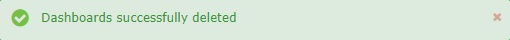 Delete Dashboard_Success Message