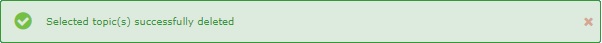 Topic Deletion Success Msg