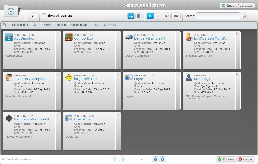 Select Application Result Window_Account
