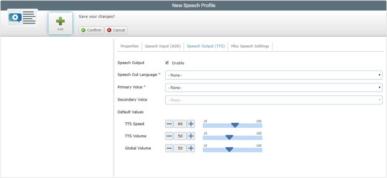 Site local Speech Profile Add3