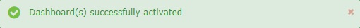 Remove Dashboard_Activate Dashboard_Success Message