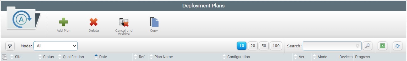 Account Deployment Plans Page Navigation
