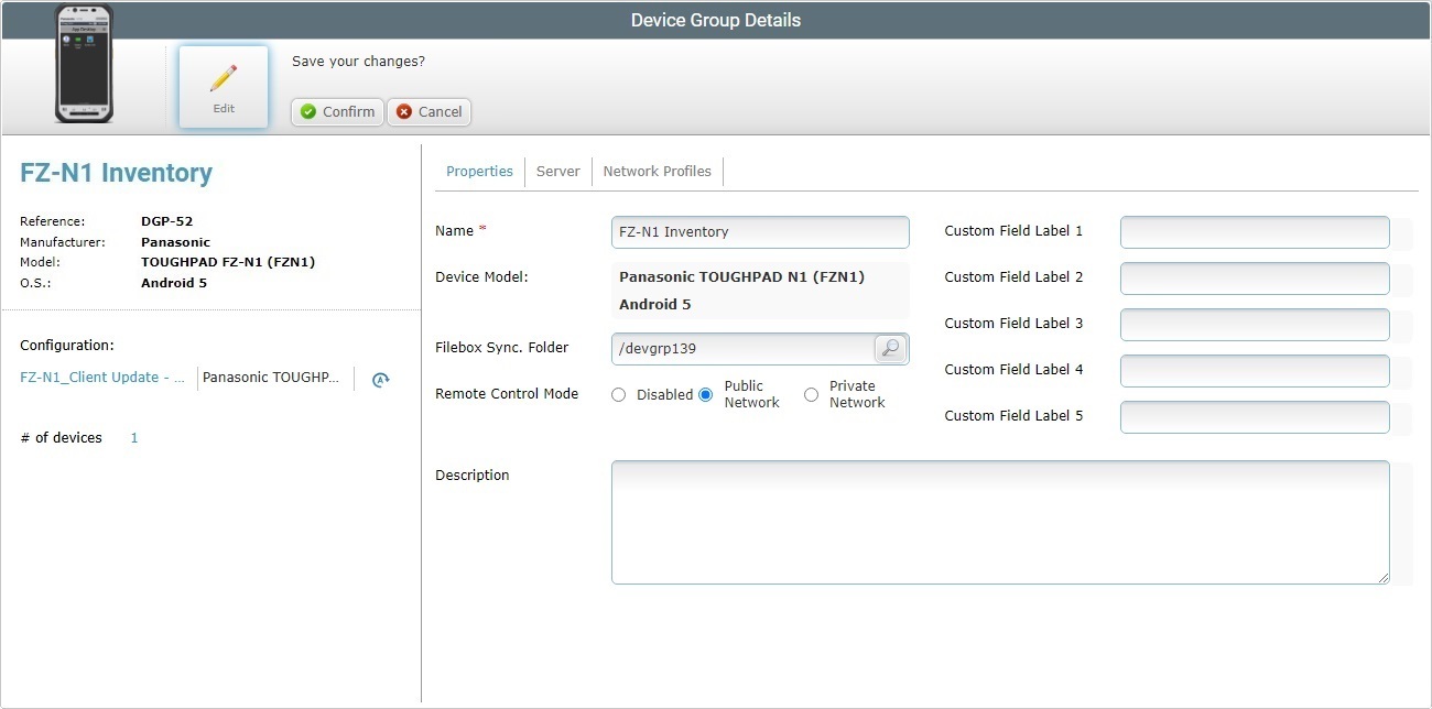 Device Group Details Page0 Edit - Ex FB
