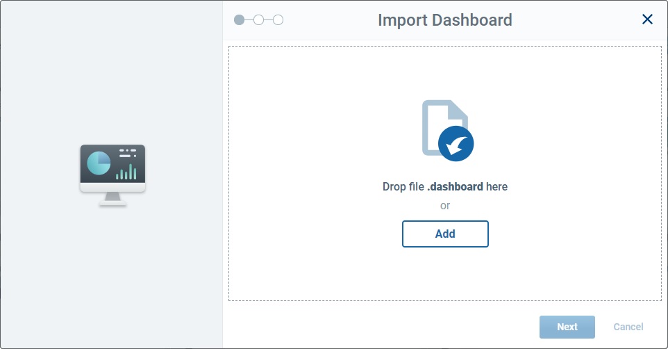 Import Dashboard Popup Window