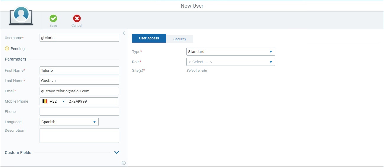 New User User Access Tab_Account_M