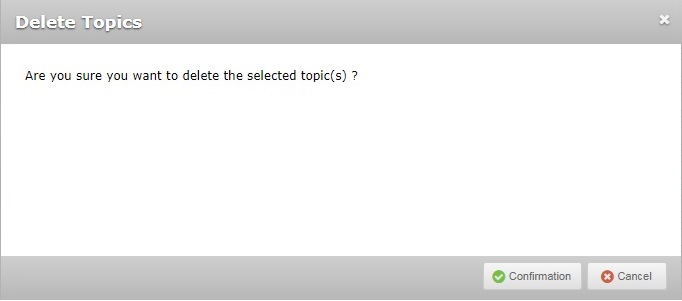 Topic Deletion Window