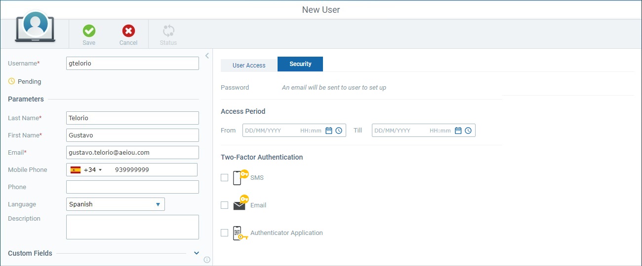 New User Security Tab_Account