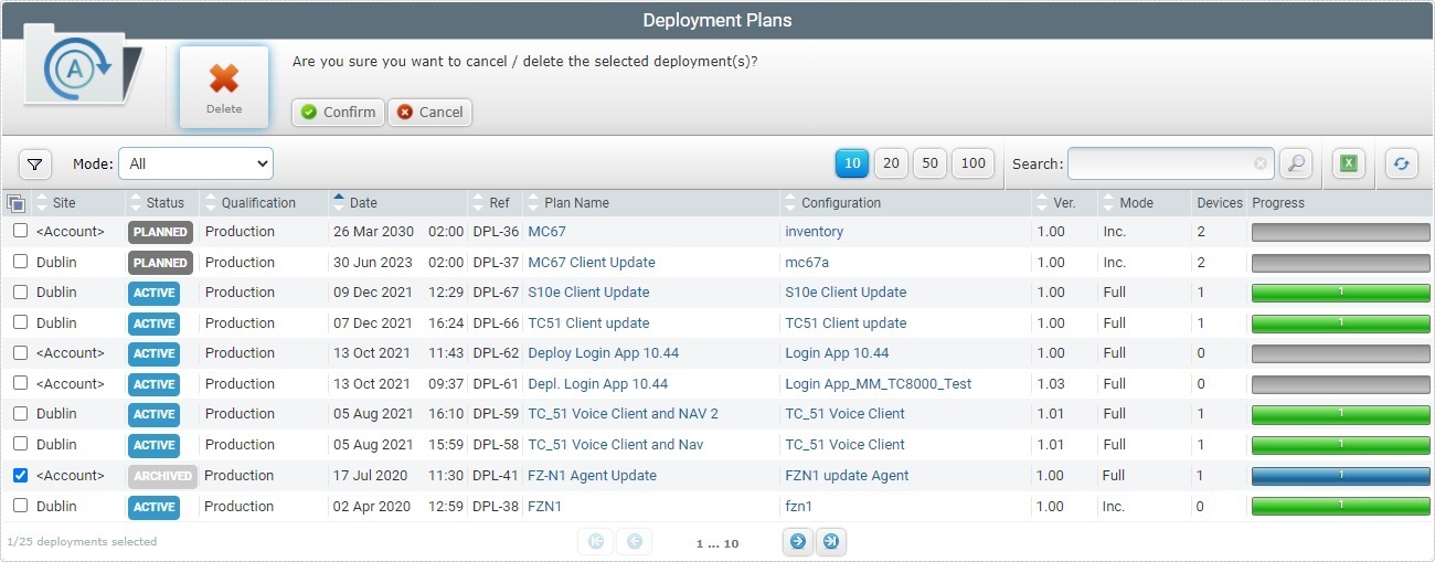 Site Delete Deployment Confirmation