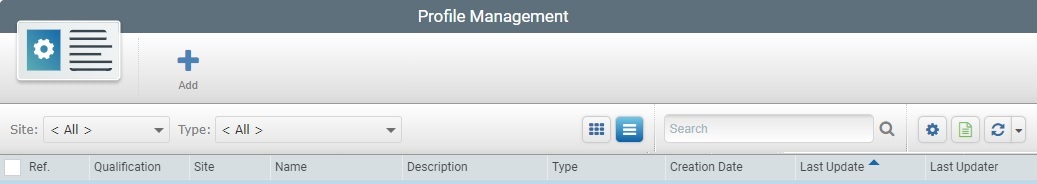 Account Profiles Navigation