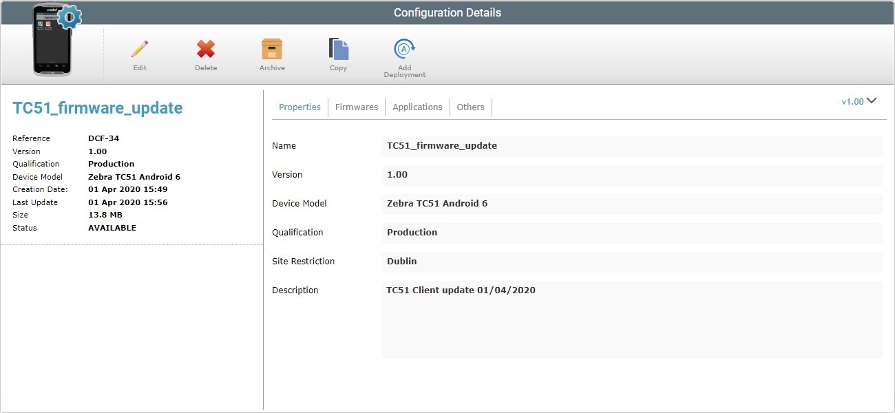 Site Configurations det0