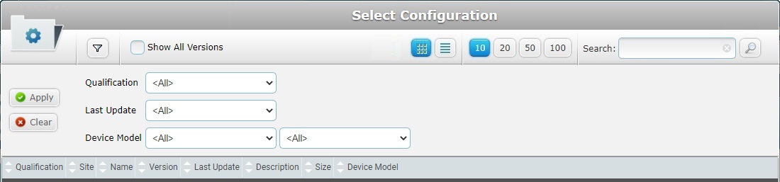 Select a Configuration Window_Site1