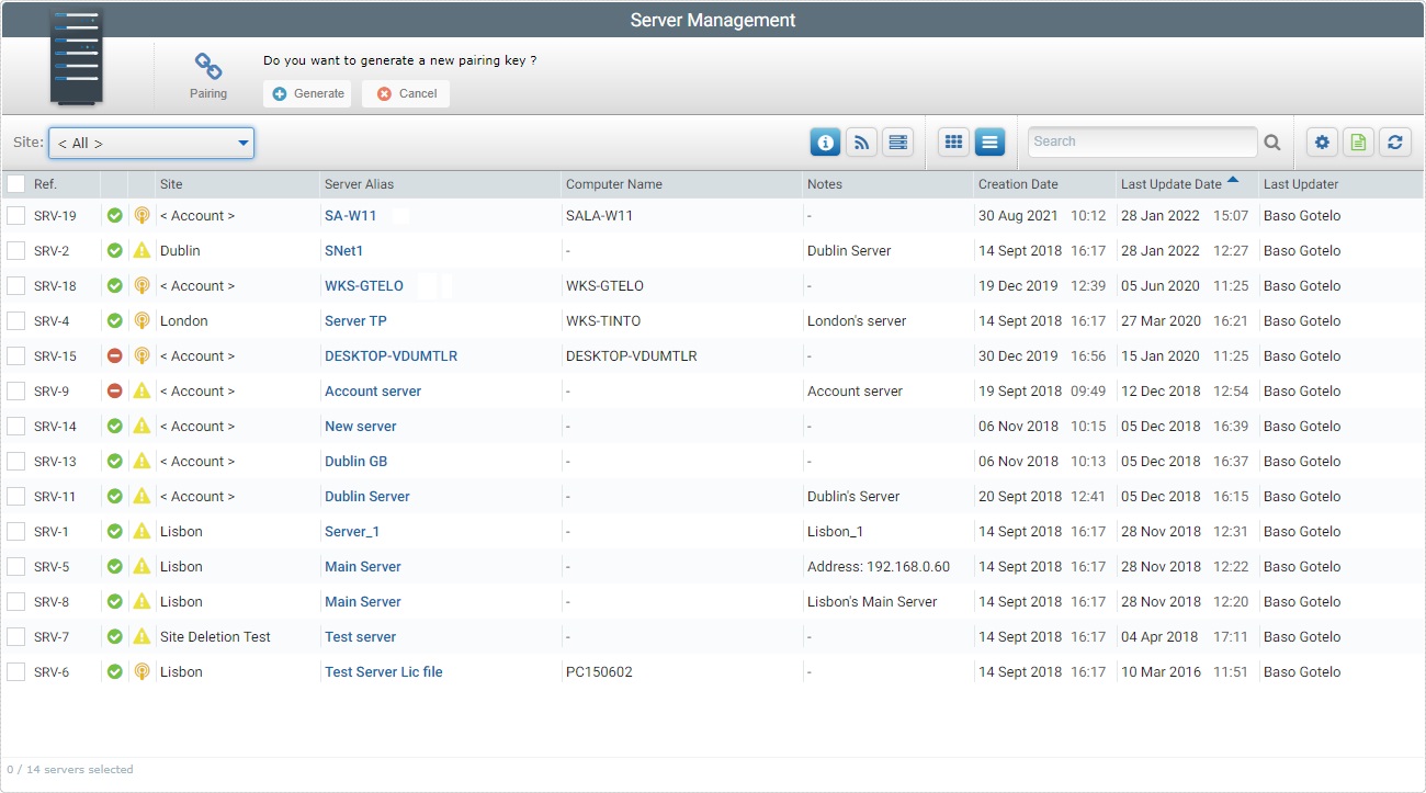 Servers Generating Pairing Key01_Account