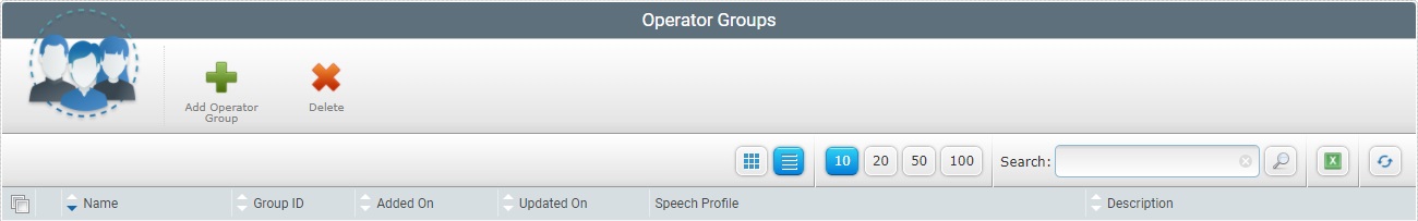 Operator Groups Page Navigation