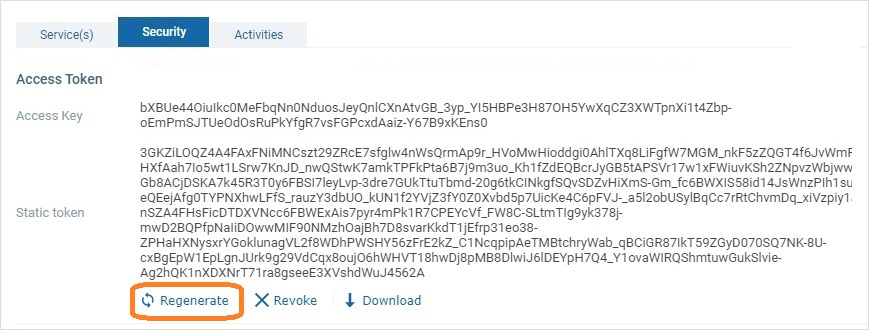 Static Token Regenerate