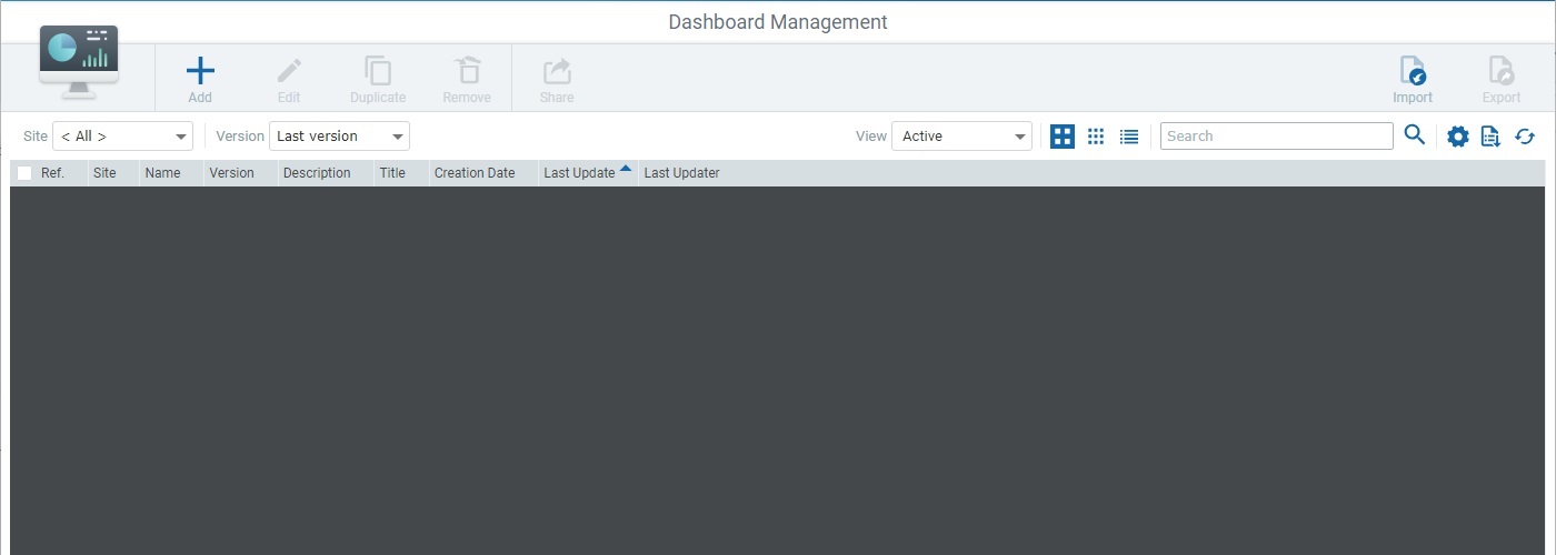 Dashboard Management_Page_Empty