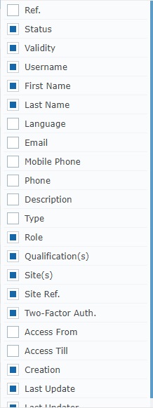 Show_Hide Columns list Users_Site