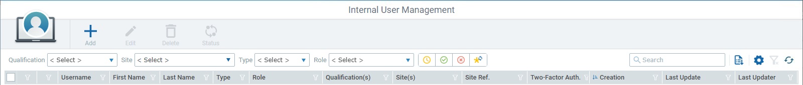 User Management Navigation