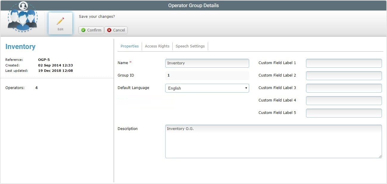 Operator Group Details Page Prop Tab Edit
