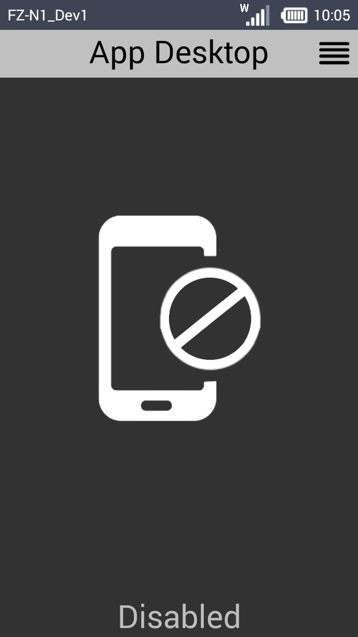 Device Status Disabled