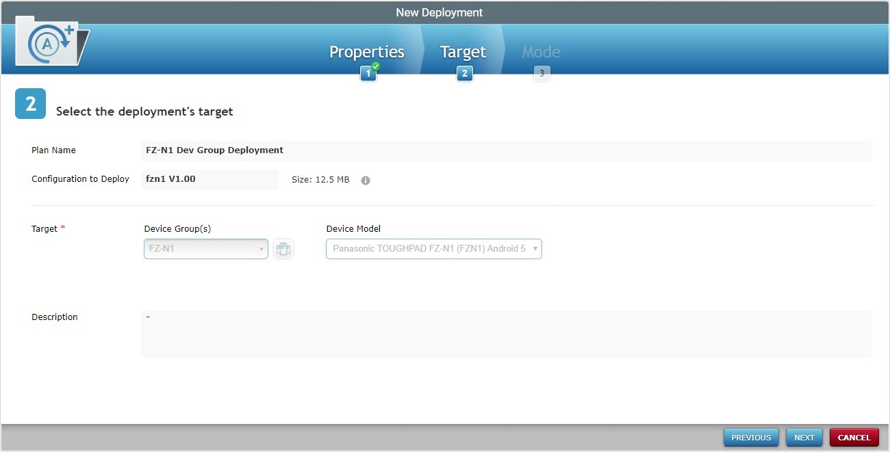 Assign to Group New Deployment Plan Page Dev Group1_Site