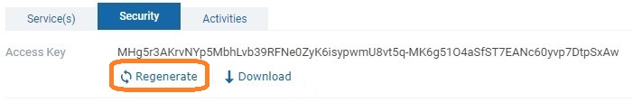 Access Key Regenerate