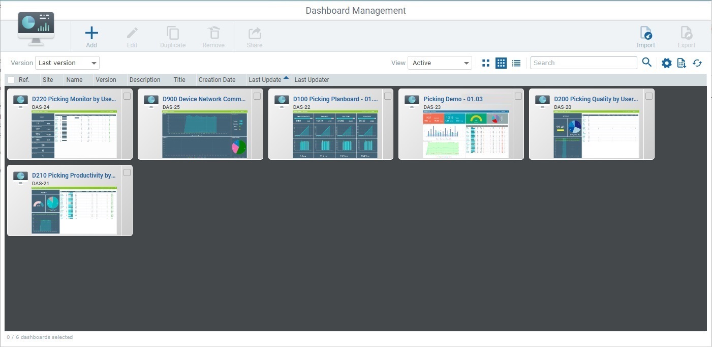 Dashboard Management Page_Small Grid_SD