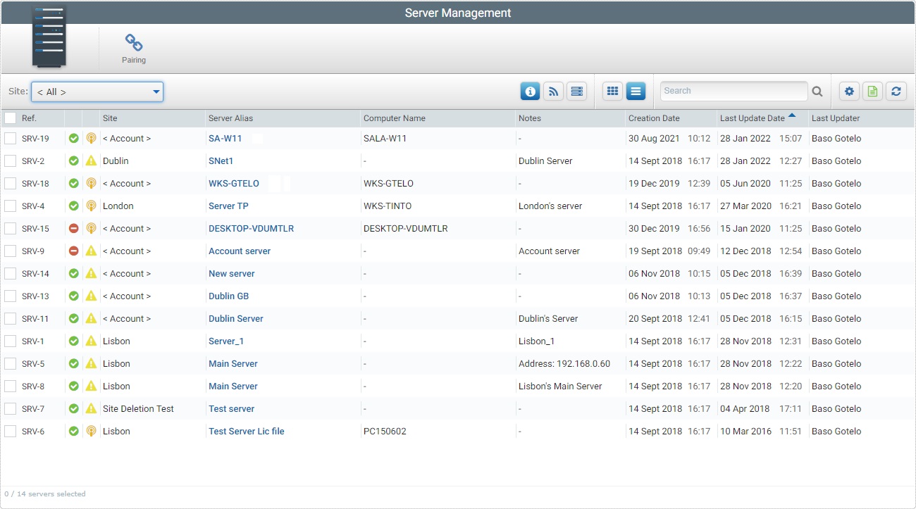 Servers Page Edit Status_Account