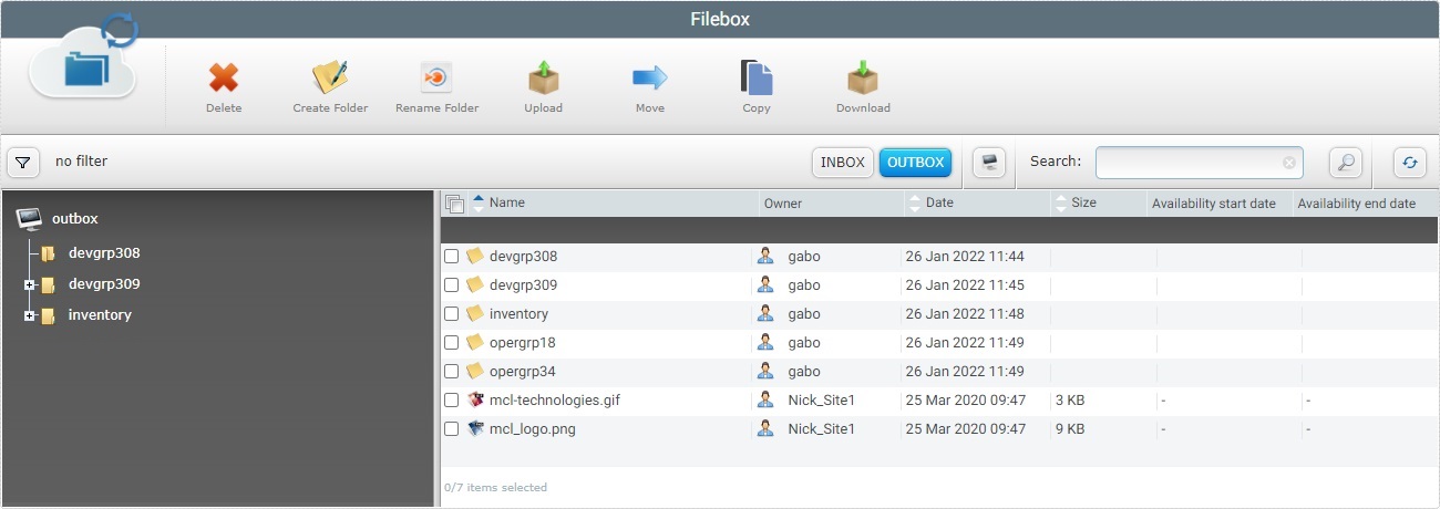 Filebox OutboxB