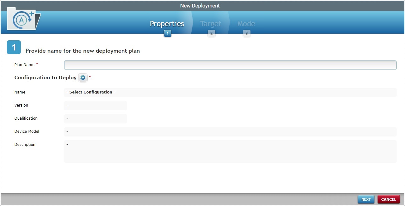 Assign to Dev Group New Deployment Plan Page