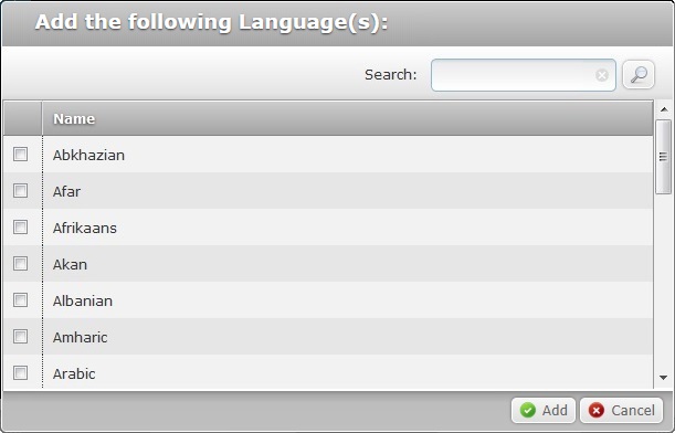 Editing SD Site Details Languages Tab