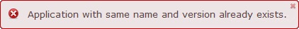 Site Applications add error