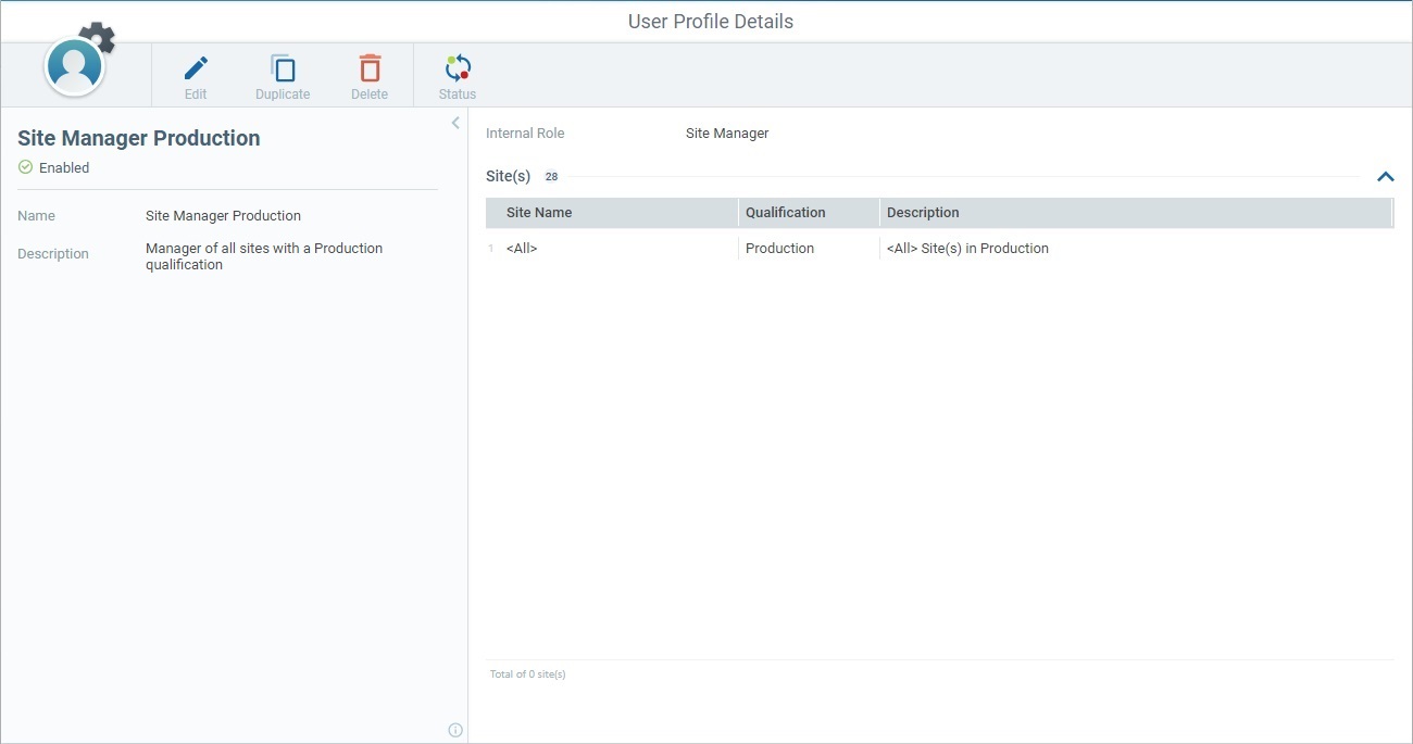 User Profile Details Page View Mode