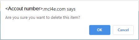 Item Delete Confirmation