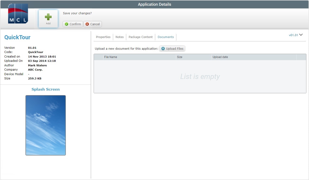 New Application Page Documents Tab_Site