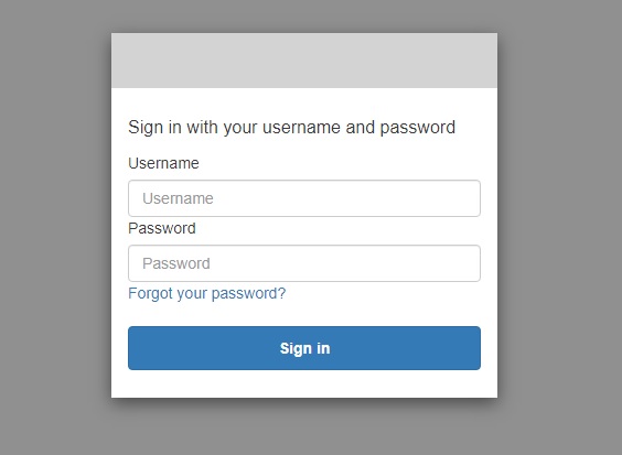 External Login Page