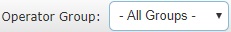 Operator Groups filter