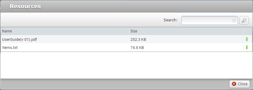 Application Resources Window