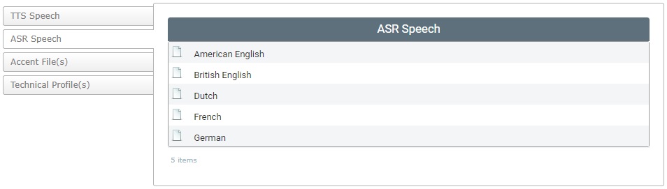 Site Details ASR Speech Read