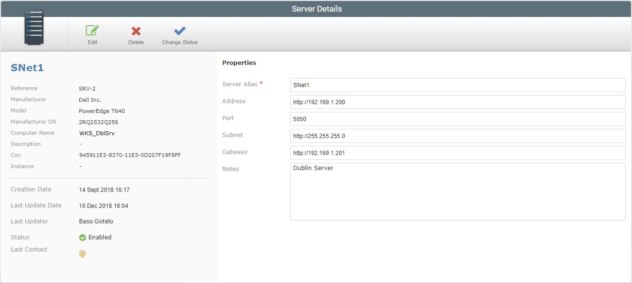 Server Details Page Prop Tab Edit
