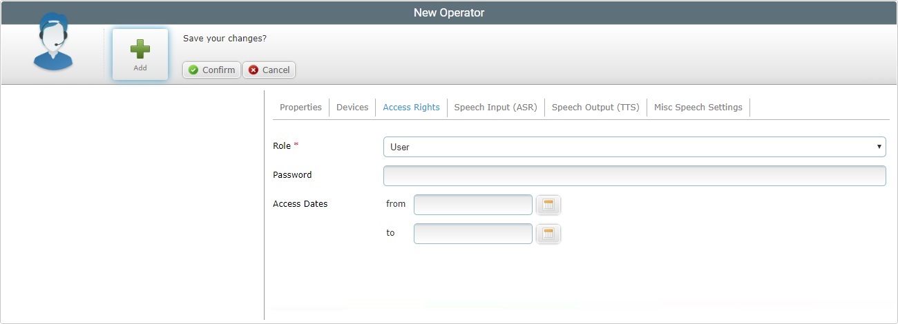 SM Copy New Operator Page Access Rights Tab