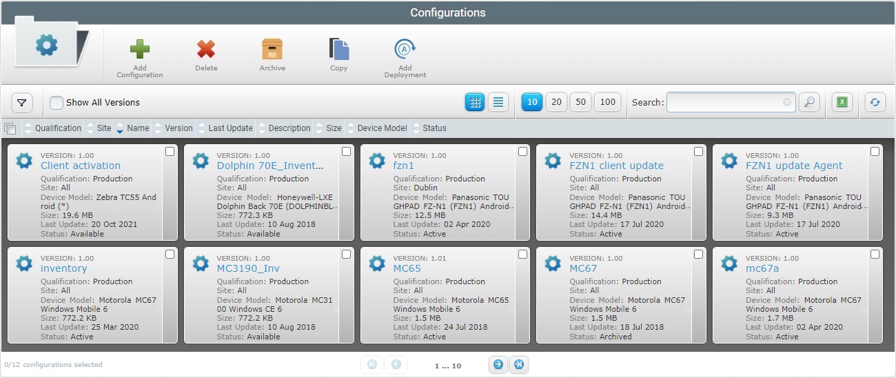 Site Configurations0