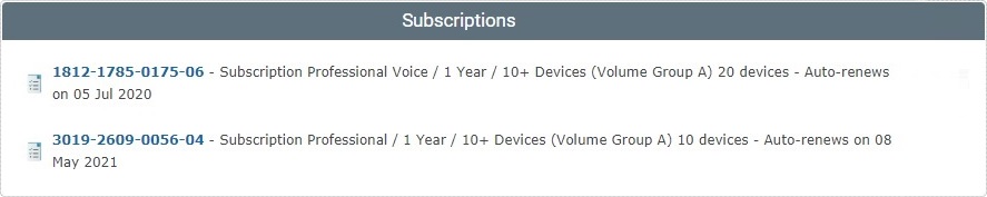 Admin Dashboard Subscriptions