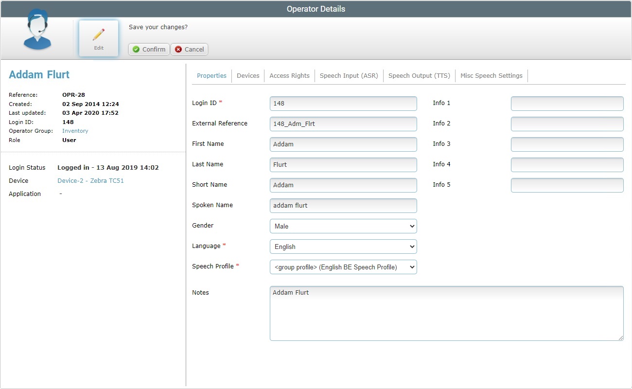 Operator Details Page Prop Tab Edit