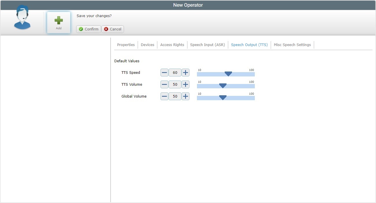 New Operator Speech Out Tab Edit A