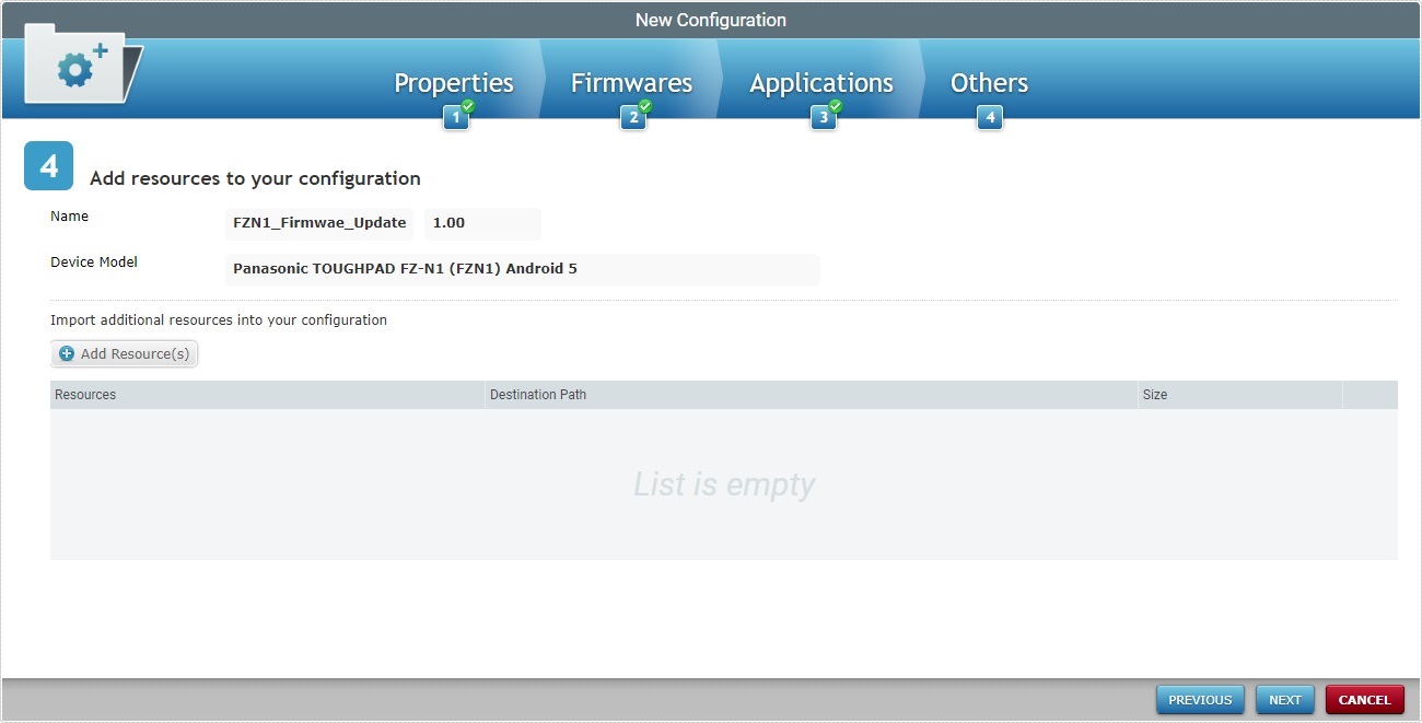 New Configuration Step 4