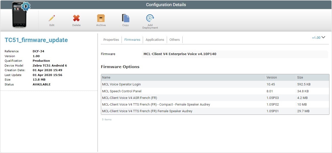 Site Configurations det2a