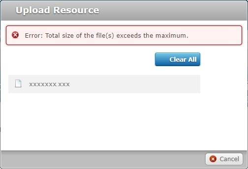 Error Message_Resource File exeeds 300MB