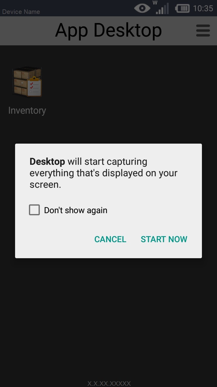 Remote Session Pop Up